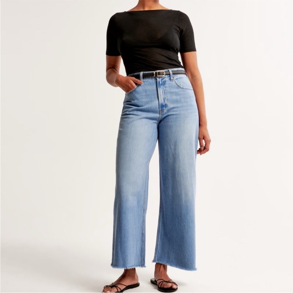 Abercrombie & Fitch Light Blue Wide Leg Jeans